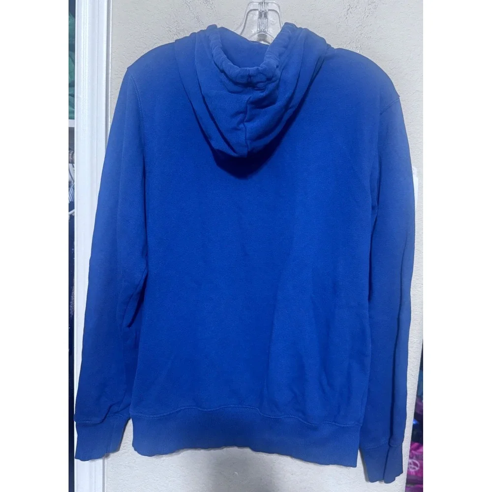 The North Face Mens Royal Blue Bear Graphic Hoodie Never Stop Exploring Small